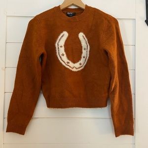 NWOT Wrangler Retro Fuzzy Horseshoe Sweater